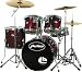 Musical Instruments : Pulse Pro 5-Piece Drum Set with Cymbals, Wine Red