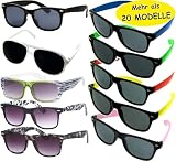 Produkt-Bild: Nerd Sonnenbrille im Wayfarer Design verschiedene Farben