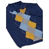 Paul Fredrick Argyle Silk/Cotton Short Sleeve Polo