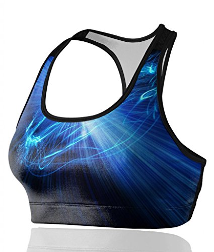 SHOWTIME Girls' Wire Free Absolute Workout Sports Bra - Blue Beam Shines