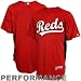 MLB Men's Cincinnati Reds Short Sleeve Authentic Button Front Cool Base Batting Practice Jersey
