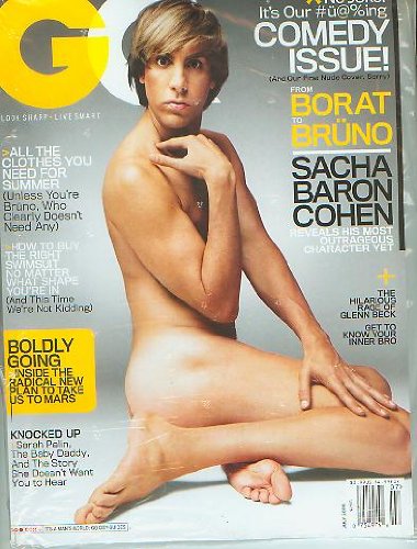 GQ July 2009 Sacha Baron Cohen From Borat to Bruno (The Comedy Issue)