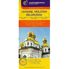 Mapa Cartographia Ucrania, Rusia, Bielorrusia