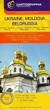 Carte Cartographia Ukraine, Bilorussie, Russie Occidentale