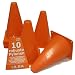 10 Stück robuste PYLONE orange 10 Hütchen / Kegel