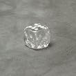 Translucent 12mm d6 Clear w/White Pipped Dice
