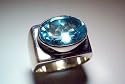 Oval Blue Topaz Ring