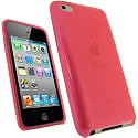 iGadgitz Pink Durable Crystal Gel Skin Case Cover (Thermoplastic Polyurethane TPU) for Apple iPod Touch 4th Generation 8gb, 32gb, 64gb + Screen Protector