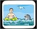 Decorated Mouse Pad with babe, dolphin, animals, body, individuals, individual, human...