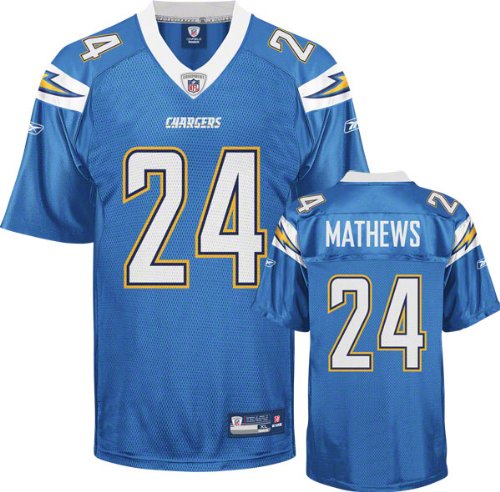 Ryan Mathews Youth Jersey: Reebok Powder Blue #24 San Diego Chargers Replica Jersey