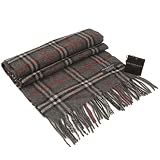 Burberry - Authentic Burberry London Grey Check Lambswool Scarf