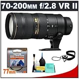 Nikon 70-200mm f/2.8G VR II AF-S ED-IF Zoom-Nikkor Lens + UV Filter + Accessory Kit for Nikon D3, D3s, D3x, D300, D40, D60, D5000, D90, D7000, D300s, D3000 & D3100 Digital SLR Cameras