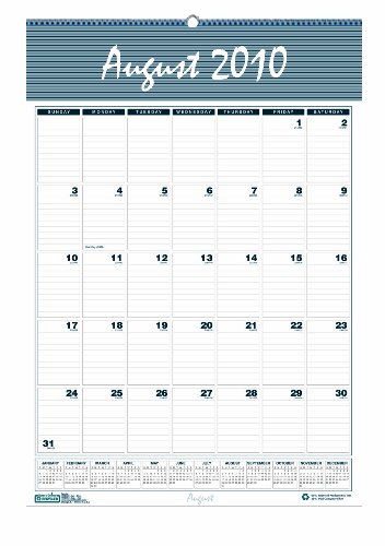 House of Doolittle Bar Harbor Academic Wall Calendar, August 2010 to July 2011, 15 x 22 Inch, Blue and Gray (HOD353)