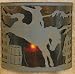 BRONCO cowboy WESTERN Amber MICA WALL SCONCE decor