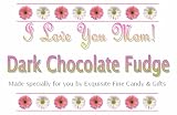Gourmet Food : 'I Love You Mom' Dark Chocolate Fudge Box