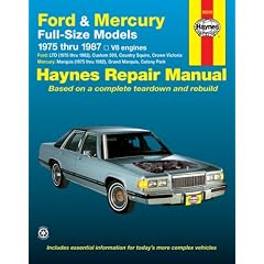 Ford and Mercury Full-size Models, 1975-87 V8 Engines Owner's Workshop Manual (USA service & repair manuals)