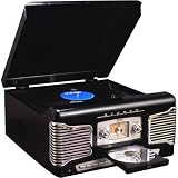 Teac SL-A200B '50s-Style CD/Turntable Stereo System with AM/FM Tuner, Black