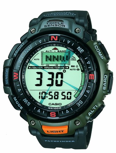 Pathfinder Triple Sensor Altimeter/Barometer/ Digital Compass Green Watch #PAG40-3V for men