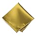 TieMart Gold Solid Color Pocket Square