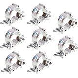 GBGS Heavy Duty 2 Inch O Clamp Mount for Stage Lighting Moving Head Light Par Light Spotlight Aluminum Alloy Finish 220lb (8 Pack)