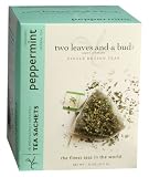 Two Leaves and a Bud Organic Peppermint Herbal Tea, Tea Bags, 15-Count Boxes (Pack of 6)