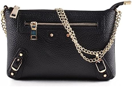 Hellofashion Women's Embossed Leather Golf Bag Black One Size