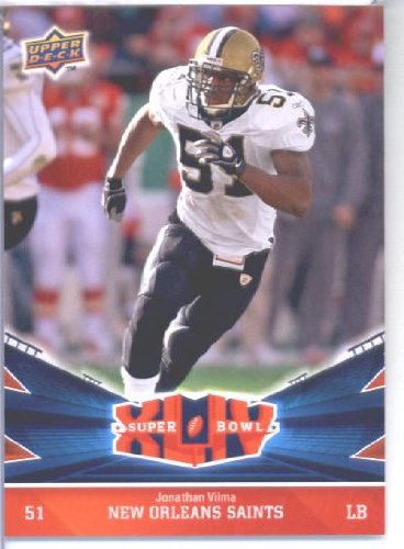 2010 Upper Deck New Orleans Saints SuperBowl Champions Card # 12 Jonathan Vilma