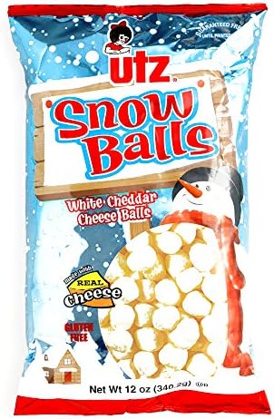 Utz White Cheddar Snow Balls (2 Unit Per Order) - Perfect Christmas Gift for the Holidays