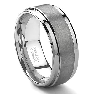 Tungsten Carbide Matte Men's Wedding Band Ring Size 7-15