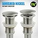 GotHobby Brushed Nickel Bathroom Faucet Vessel Sink Pop Up Drain Stopper Without Overflow 1 5/8