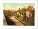 Part of wall with castle Nuremberg Bavaria Germany, c. 1890s, (L) Library Image