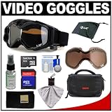 Liquid Image Summit Series Snow Board / Ski HD Digital Video Camera Goggle (Black) with 4GB Card + Lens + Pouch + Anti-Fog Cloth + Optical Cleaner + Case + Cleaning Kit