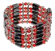 Magnetic Wrap Necklace/Bracelet - Red Cloisenne 32'' Length