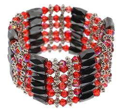 Magnetic Wrap Necklace/Bracelet - Red Cloisenne 32'' Length