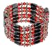 Magnetic Wrap Necklace/Bracelet - Red Cloisenne 32'' Length