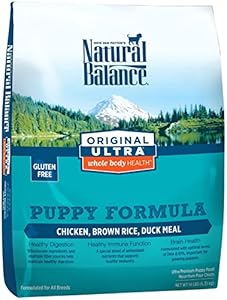 Dick Van Patten's Natural Balance Ultra Whole Body Health Chicken Brown Rice and Duck Meal Puppy Formula Dry Dog Food, 14-Pound