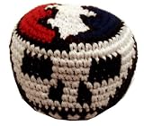 Dead Skull Hacky Sack / Footbag - Hand Crocheted Made in Guatemala - Comes with Tips & Game Instructions - G70