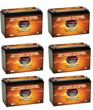 VMAXSLR125-6 QTY 6 Vmaxtanks AGM 125ah EA 750AH TOTAL Solar Wind Power Backup AGM 12V VMAX solar Battery VMAXSLR125-6 QTY 6 Vmaxtanks AGM 125ah EA 750AH TOTAL Solar Wind Power Backup AGM 12V VMAX solar Battery