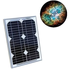 HQRP 12W (Size of 10 Watt / 10W) Monocrystalline Solar Panel 12 Watt Power 12V DC Battery Charger for RV Car Boat Caravan Bike plus HQRP Mousepad