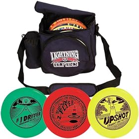 Click here to buy Set of Lightning Golf Discs - Lawn Games (colors may vary).
