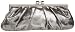 Jessica McClintock Pinpoint Frame Clutch,Silver/Black,one size