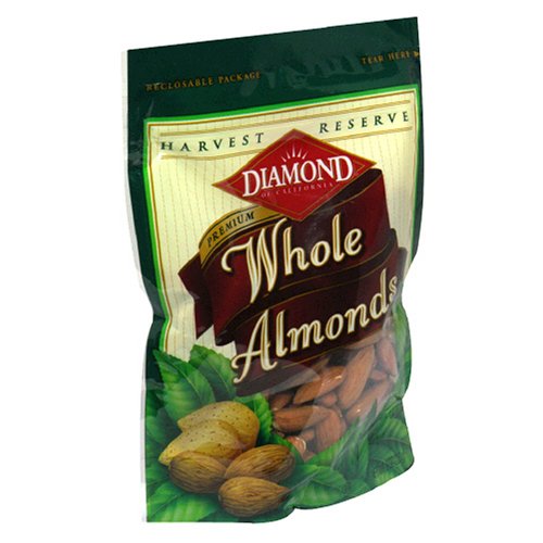 Diamond Harvest Reserve Whole Almonds, 8-Ounce Bags (Pack of 6) by Diamond Nuts