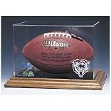 Casework Chicago Bears Simulated Wood Base Football Display Case