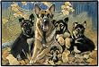 German Shepherd Family Indoor/ Outdoor Doormat Rug Mat