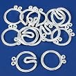 2 Strand Hook & Eye Clasp Silver Plated 21mm Approx 6