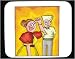 Mouse Pad with man, dancing, 