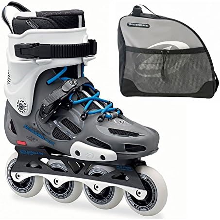 Rollerblade Twister Pro Anthracite and Blue Inline Skates with Rollerblade Skate Bag Included-9
