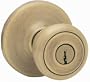 Kwikset 400T 5 CP Security Tylo Entry Knob, Antique Brass