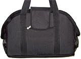 Designer Dog Carrier - Open Top Non Quilted Black with Black Lining Pet Carrier