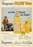 1949 Ad Seagrams Golden 49er Ancient Gin Rickey Collins - Original Print Ad